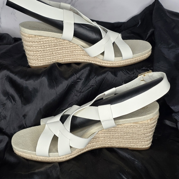Cole Haan White Strappy Wedge Sandals - Picture 3 of 9